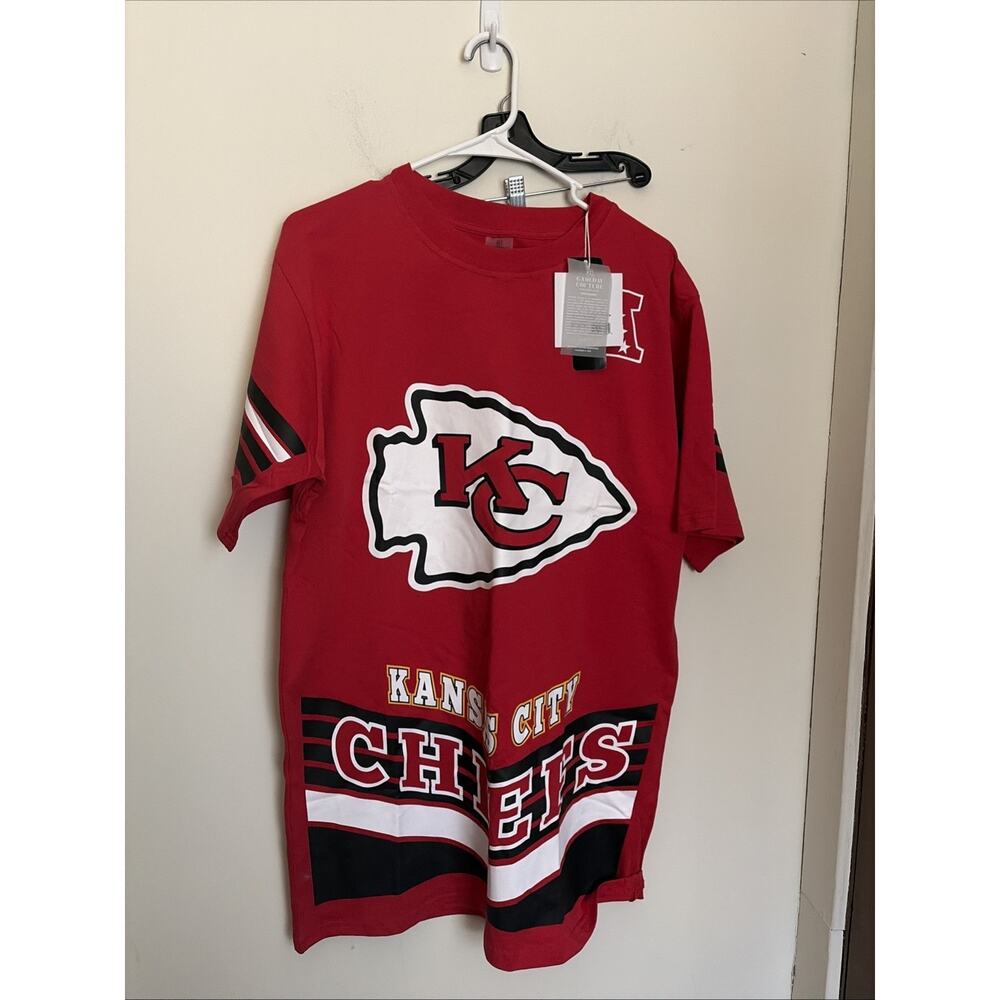 Game day Couture Cotton T- Shirt Dress With Arrow Strips Size Small